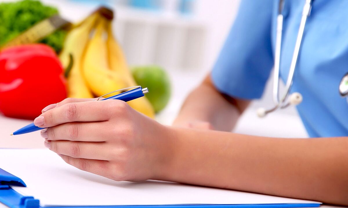 Consulta de un nutricionista