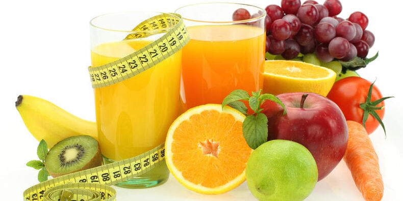 Frutas, verduras y jugos