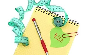 menú de muestra de dieta favorita